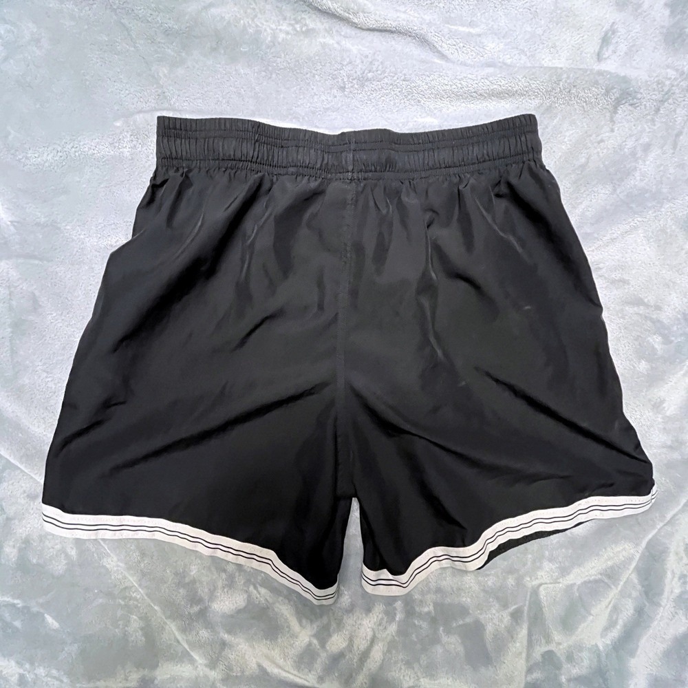 VTG Nike Mens XL Black Athletic Shorts 90s Y2K Stripe Gym Running Gym Coach - Picture 3 of 10